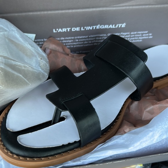 NWT Franco Sarto black Leather Sandals - Picture 4 of 5